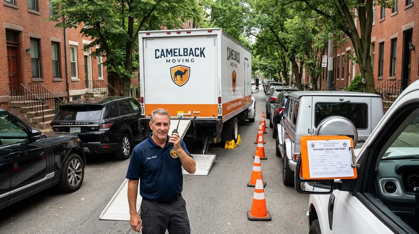 City street loading permit setup in New Hartford, NY